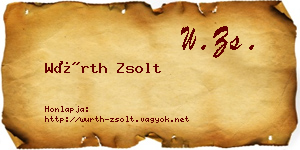 Würth Zsolt névjegykártya
